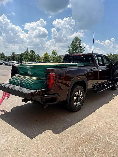 Truck loaded with roofing material in Lorain, Ohio